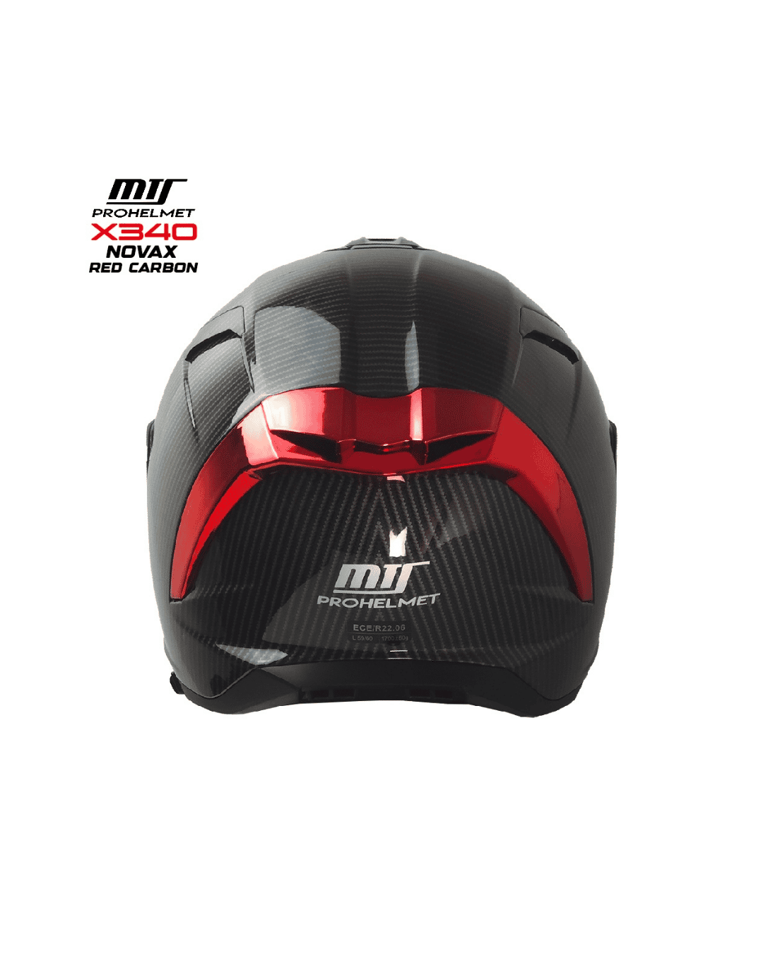 MTS X340 Novax Red Carbon Full Face Motosiklet Kaskı