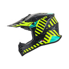 SWAY 618 Alert Matt Yellow Black Çocuk Cross Motosiklet Kaskı