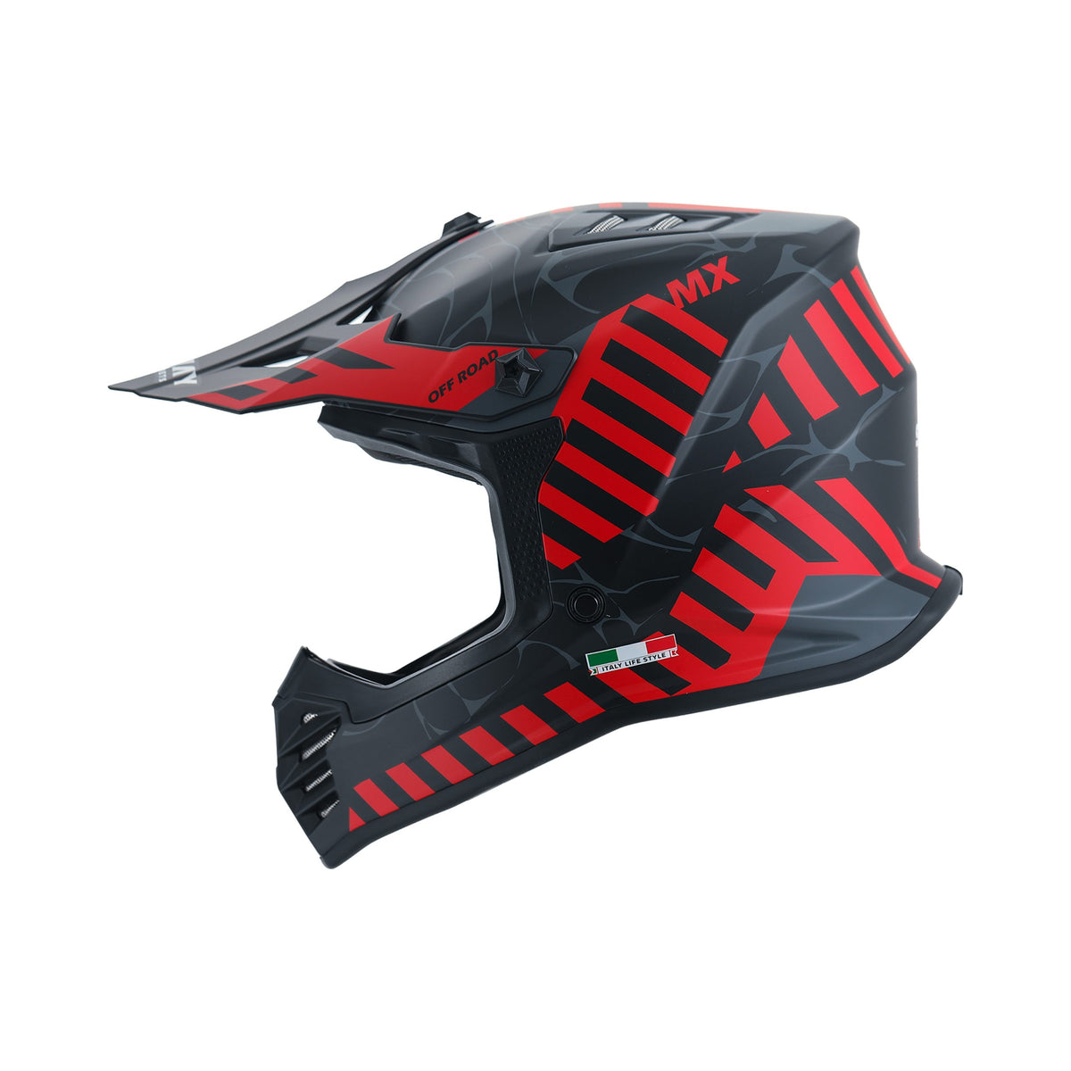 SWAY 618 Alert Black Red Çocuk Cross Motosiklet Kask