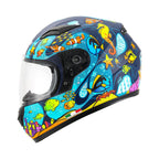 SWAY SW 815K OCEAN Black Blue Full Face Çocuk Motosiklet Kaskı