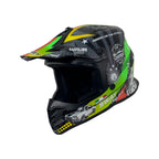 SWAY 618 Gasoline Green Grey Red Çocuk Cross Motosiklet Kaskı