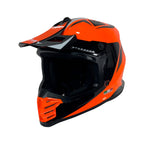 SWAY 618 Stardust Gloss Black Orange Çocuk Cross Motosiklet Kaskı