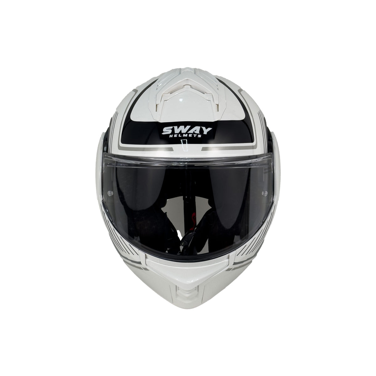 SWAY X600 Orion White Grey 180° Çene Açılır Motosiklet Kaskı