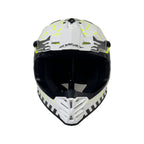 SWAY 618 Alert Gloss White Yellow Çocuk Cross Motosiklet Kaskı