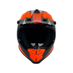 SWAY 618 Stardust Gloss Black Orange Çocuk Cross Motosiklet Kaskı