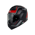 SWAY X600 Orion Black Red 180° Çene Açılır Motosiklet Kaskı