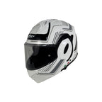 SWAY X600 Orion White Grey 180° Çene Açılır Motosiklet Kaskı