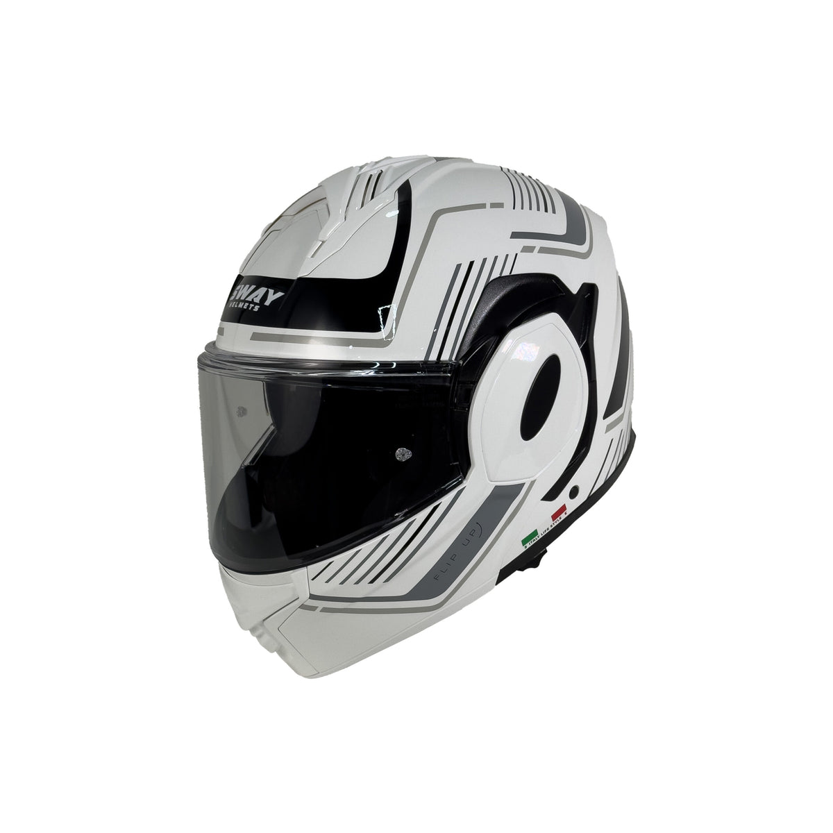 SWAY X600 Orion White Grey 180° Çene Açılır Motosiklet Kaskı