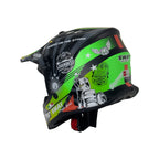 SWAY 618 Gasoline Green Grey Red Çocuk Cross Motosiklet Kaskı