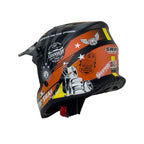 SWAY 618 Gasoline Orange Grey Yellow Çocuk Cross Motosiklet Kaskı