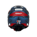 SWAY 635 Shot Black Blue Cross Motosiklet Kaskı