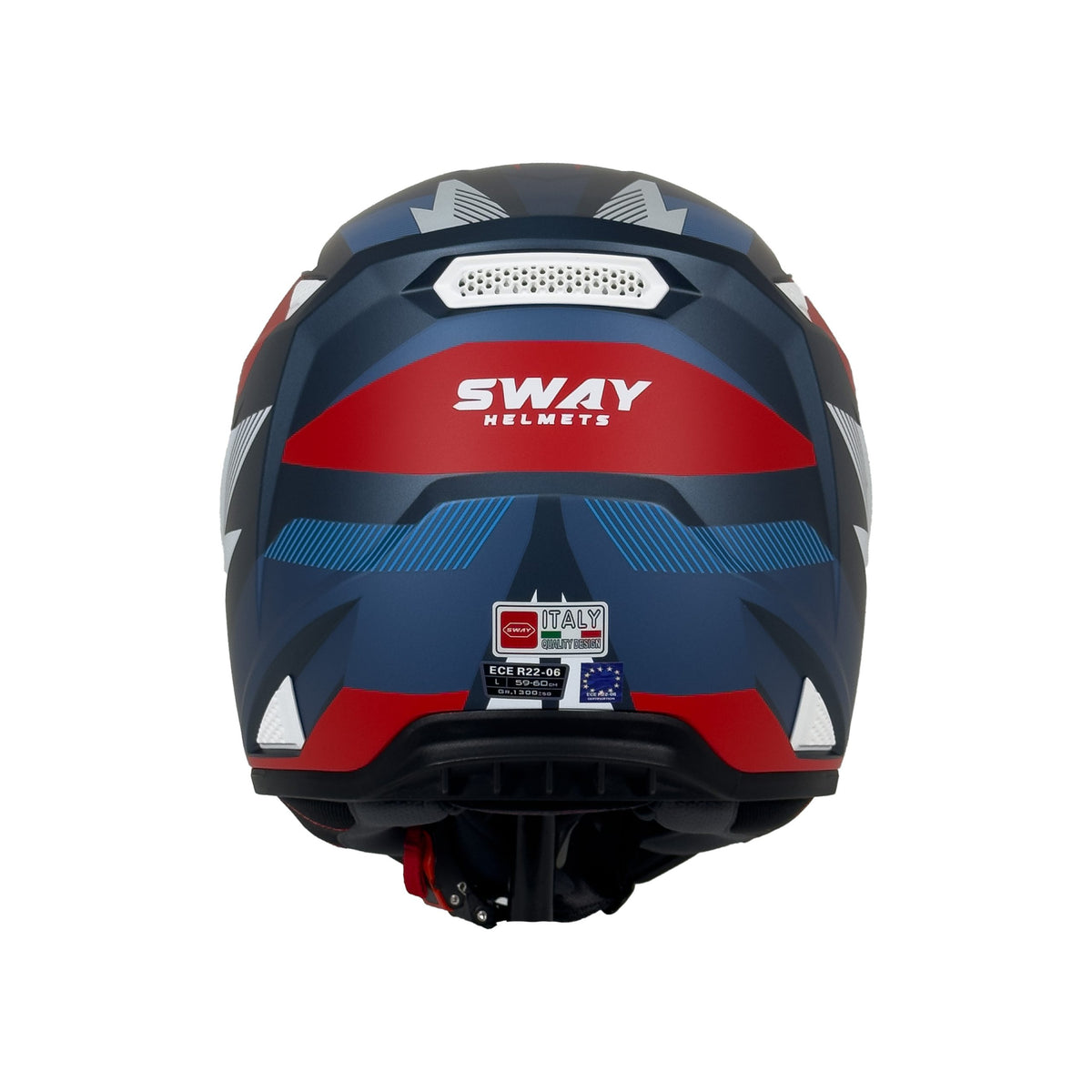 SWAY 635 Shot Black Blue Cross Motosiklet Kaskı