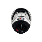 SWAY 869 Sirio White Grey Full Face Motosiklet Kaskı