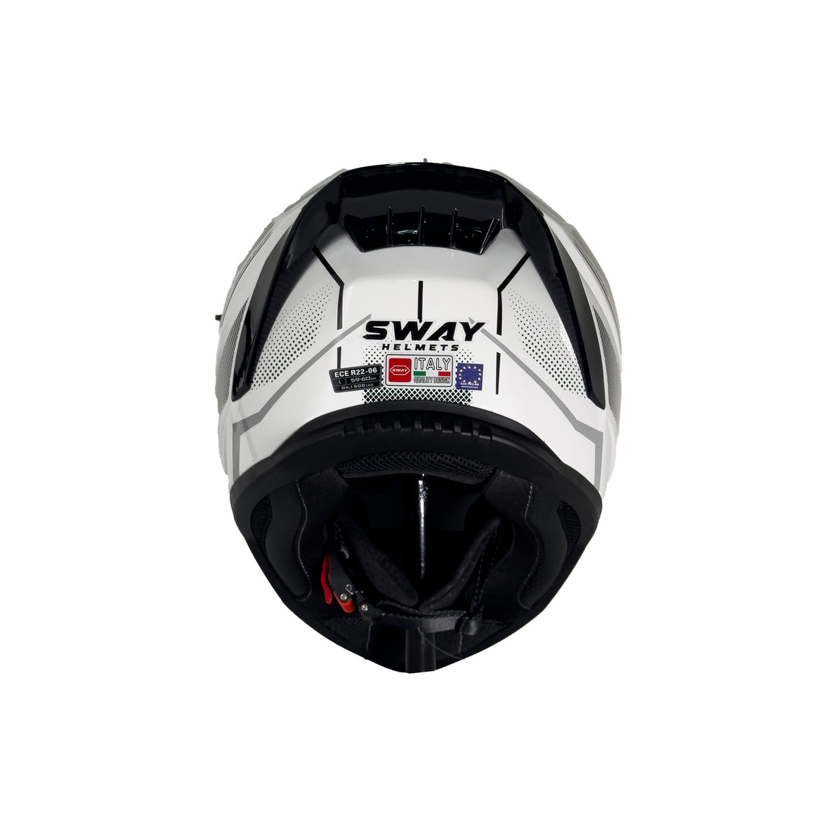 SWAY 869 Sirio White Grey Full Face Motosiklet Kaskı