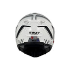 SWAY X600 Orion White Grey 180° Çene Açılır Motosiklet Kaskı