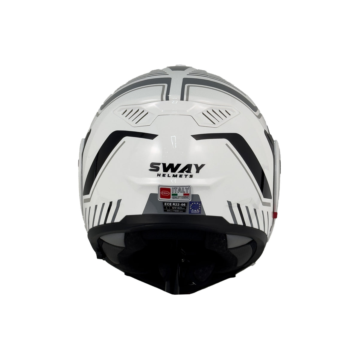SWAY X600 Orion White Grey 180° Çene Açılır Motosiklet Kaskı