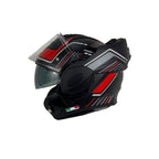 SWAY X600 Orion Black Red 180° Çene Açılır Motosiklet Kaskı