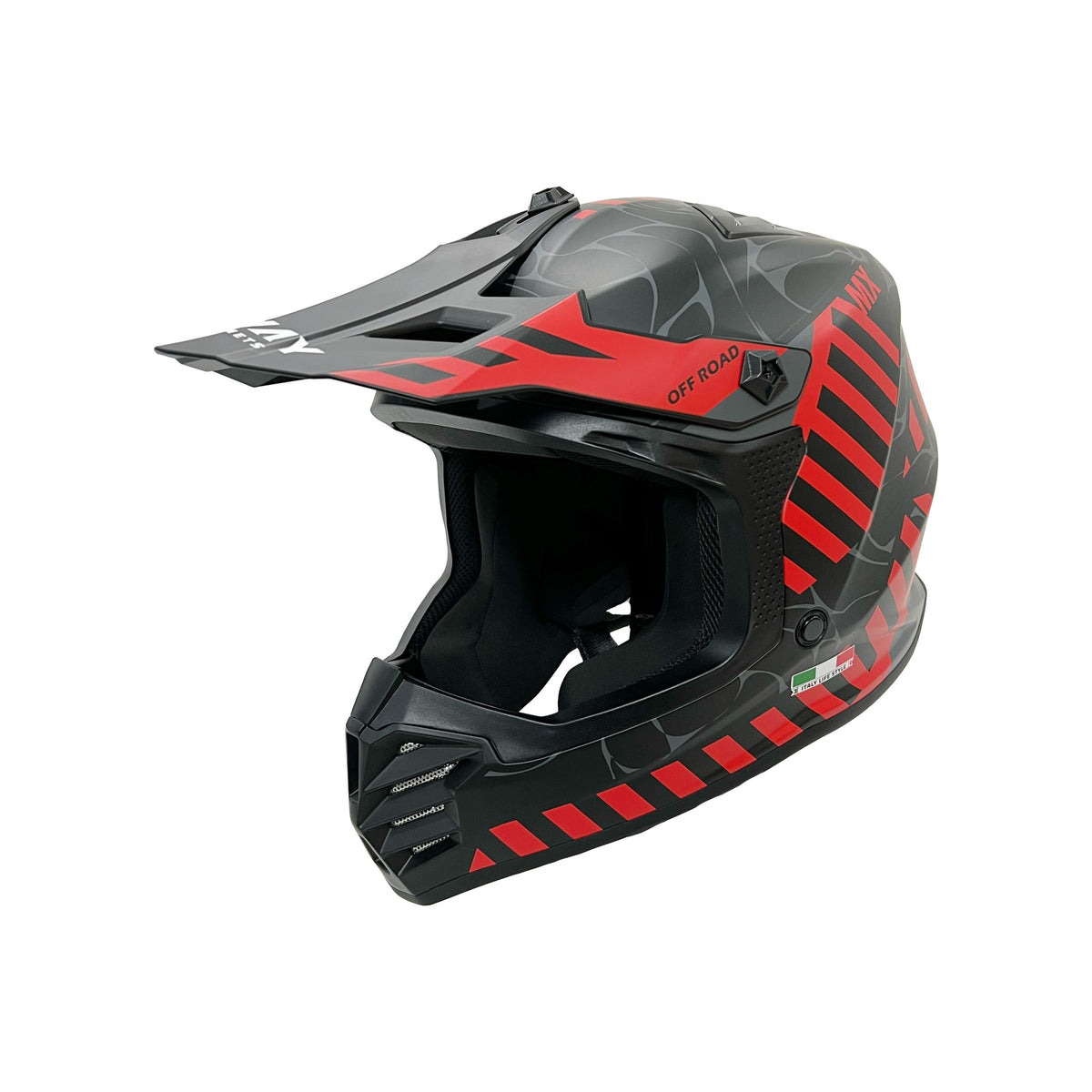 SWAY 618 Alert Black Red Çocuk Cross Motosiklet Kask