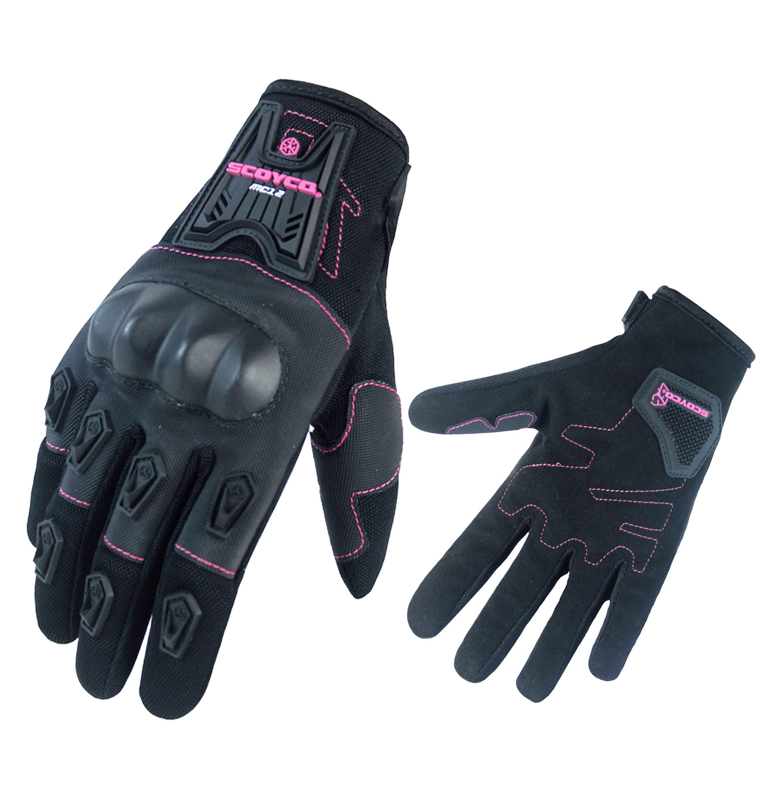 Scoyco MC12W Motosiklet Eldiveni Siyah Pembe