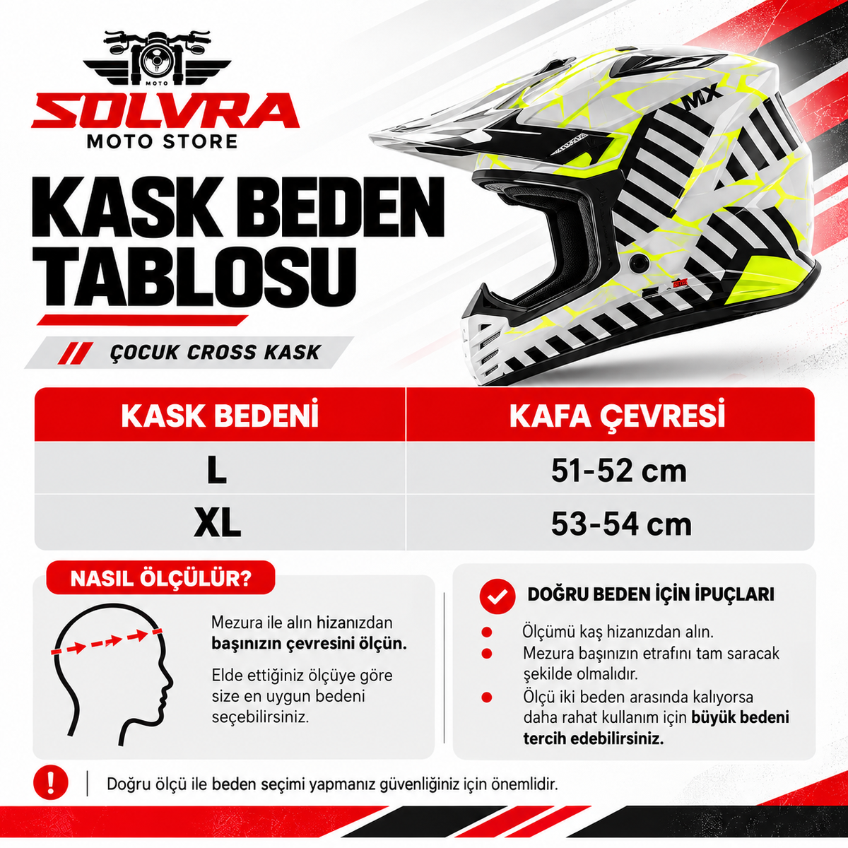 SWAY 618 Gasoline Green Grey Red Çocuk Cross Motosiklet Kaskı