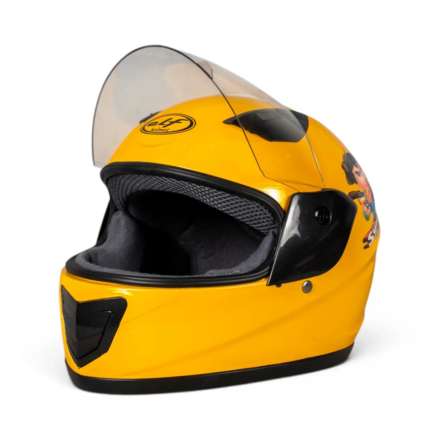 Sw Helmets Superman Sarı Çocuk Kaskı