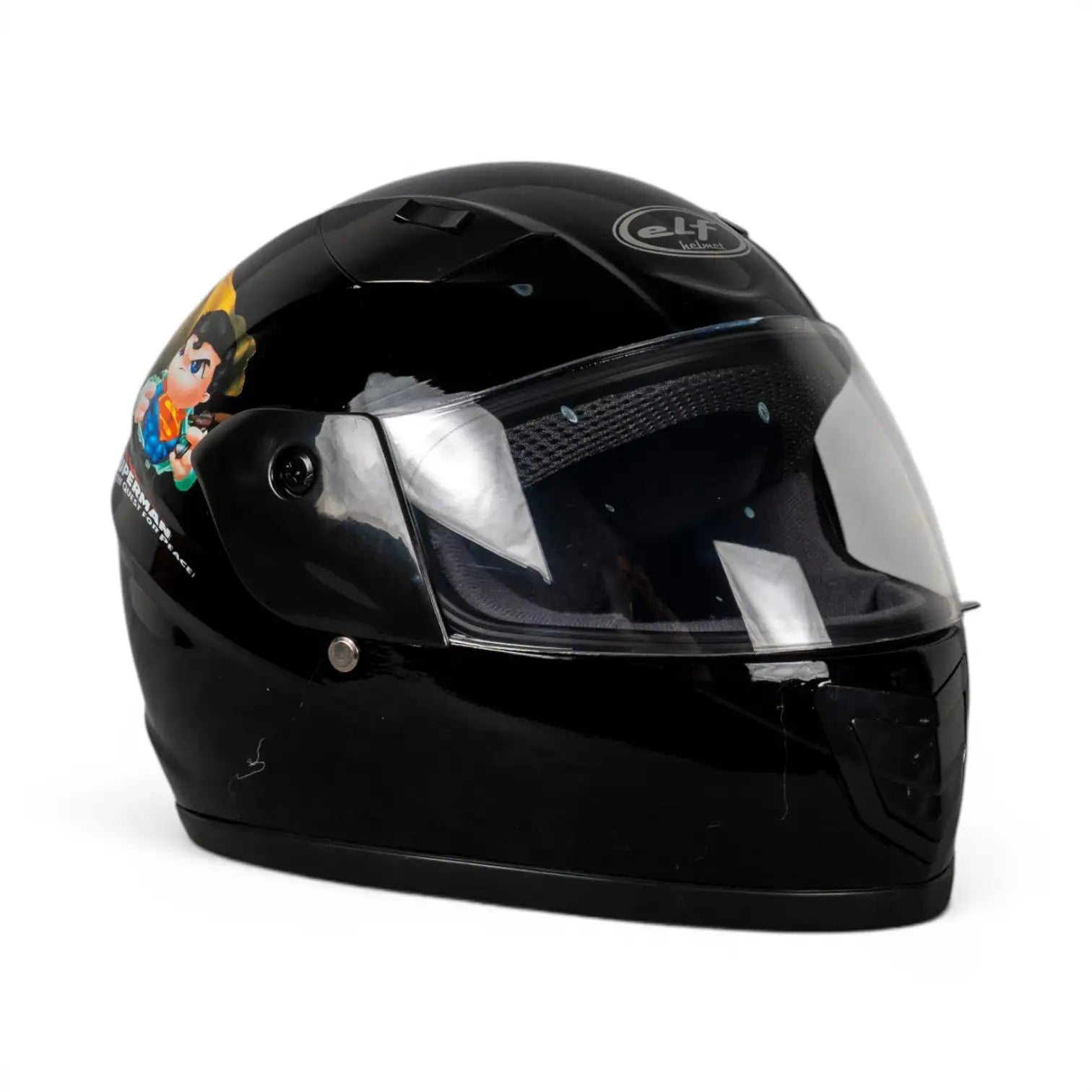 Sw Helmets Superman Siyah Çocuk Kaskı