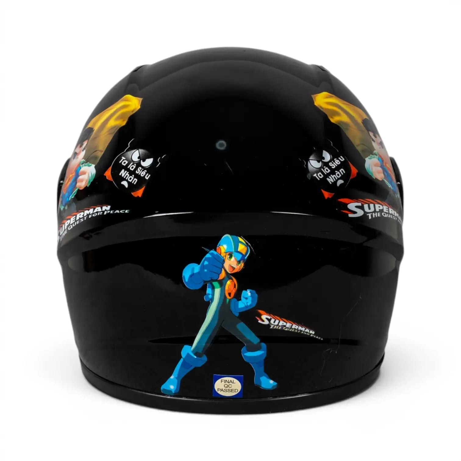 Sw Helmets Superman Siyah Çocuk Kaskı