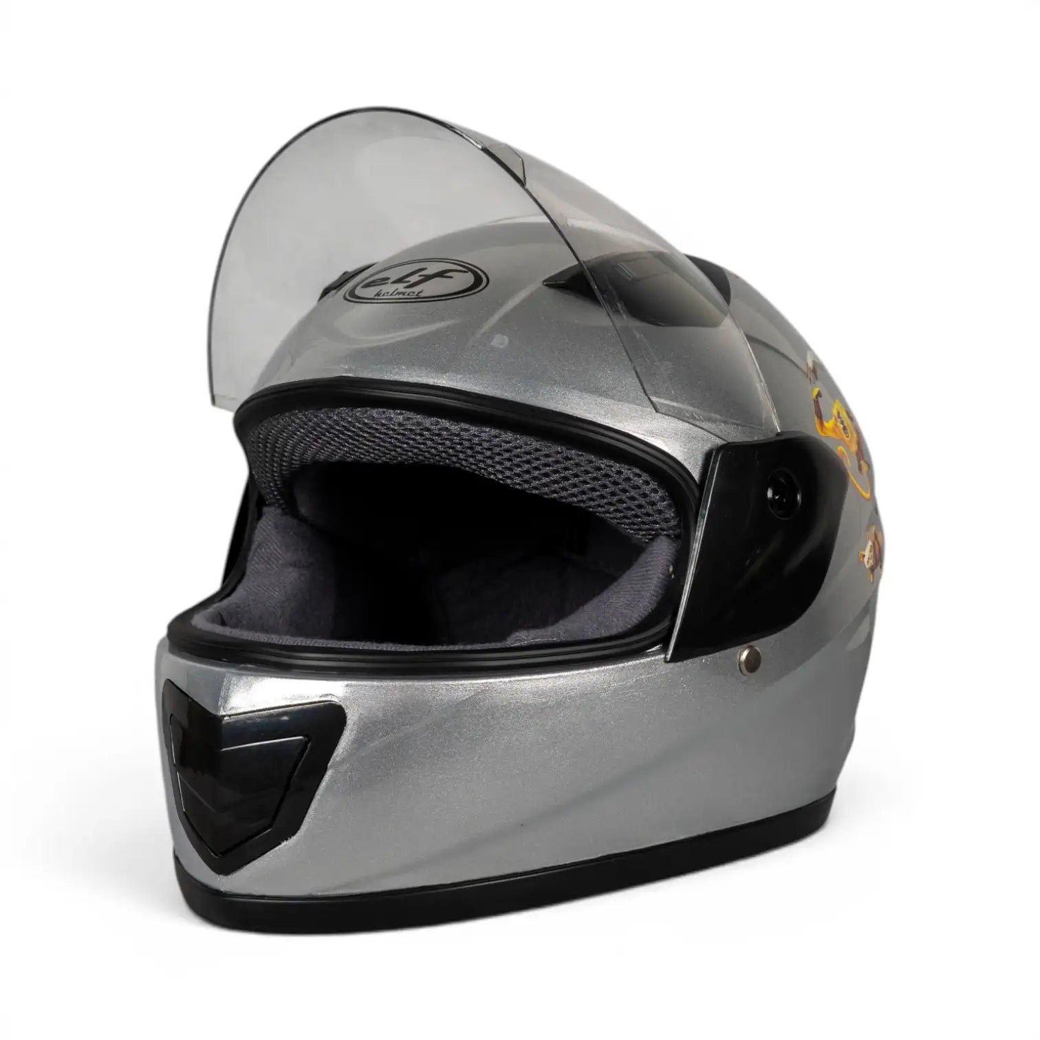 Sw Helmets Kungfu Panda Gri Çocuk Kaskı
