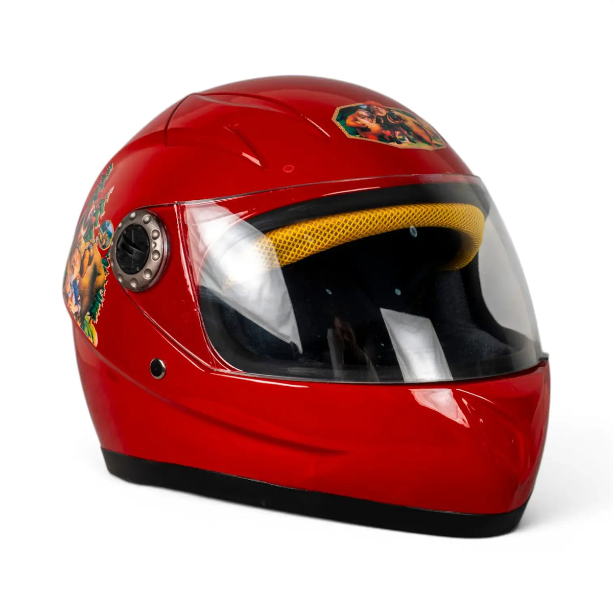 Mp Helmets Ayıcıklı Kırmızı Çocuk Kaskı