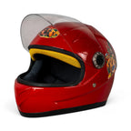 Mp Helmets Ayıcıklı Kırmızı Çocuk Kaskı