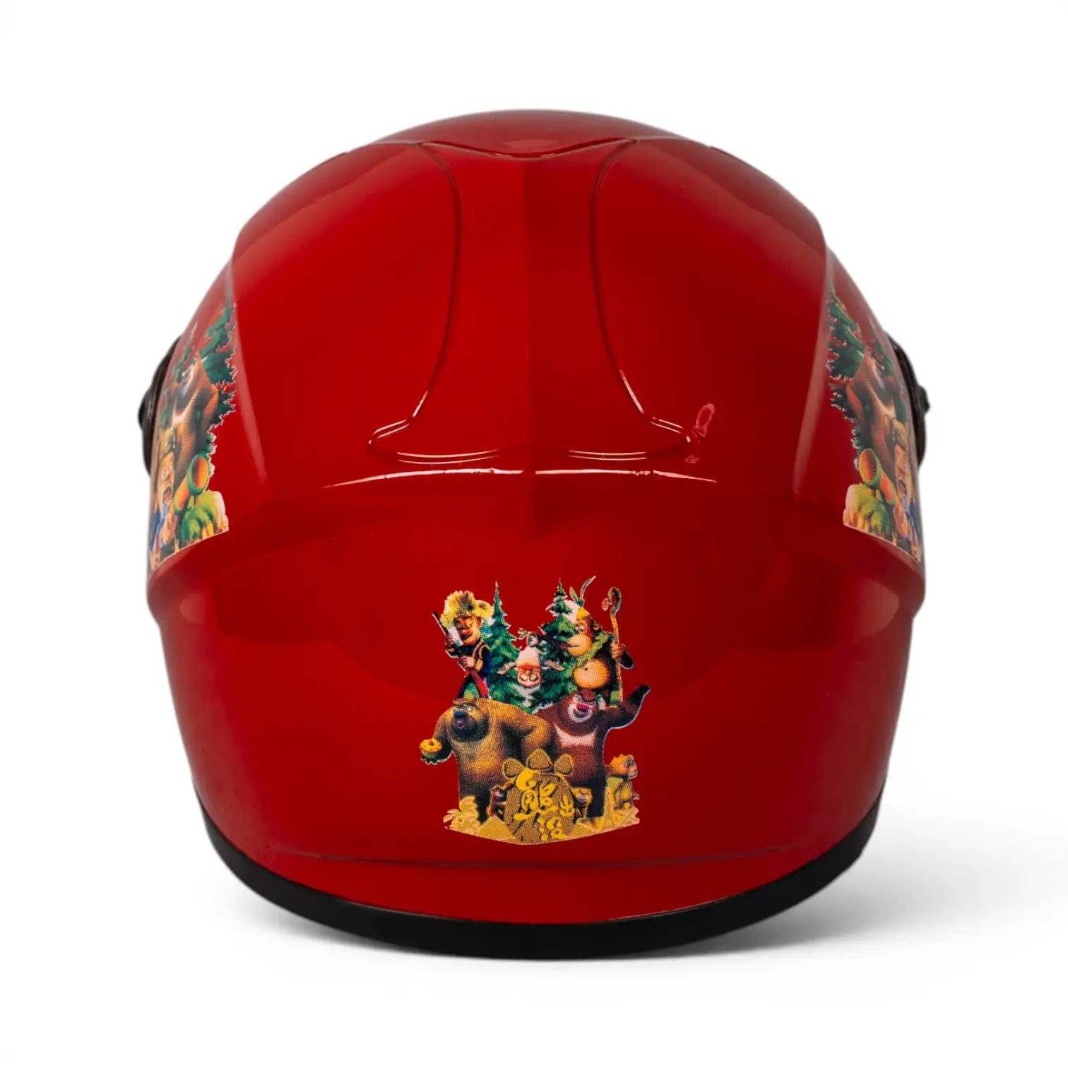 Mp Helmets Ayıcıklı Kırmızı Çocuk Kaskı