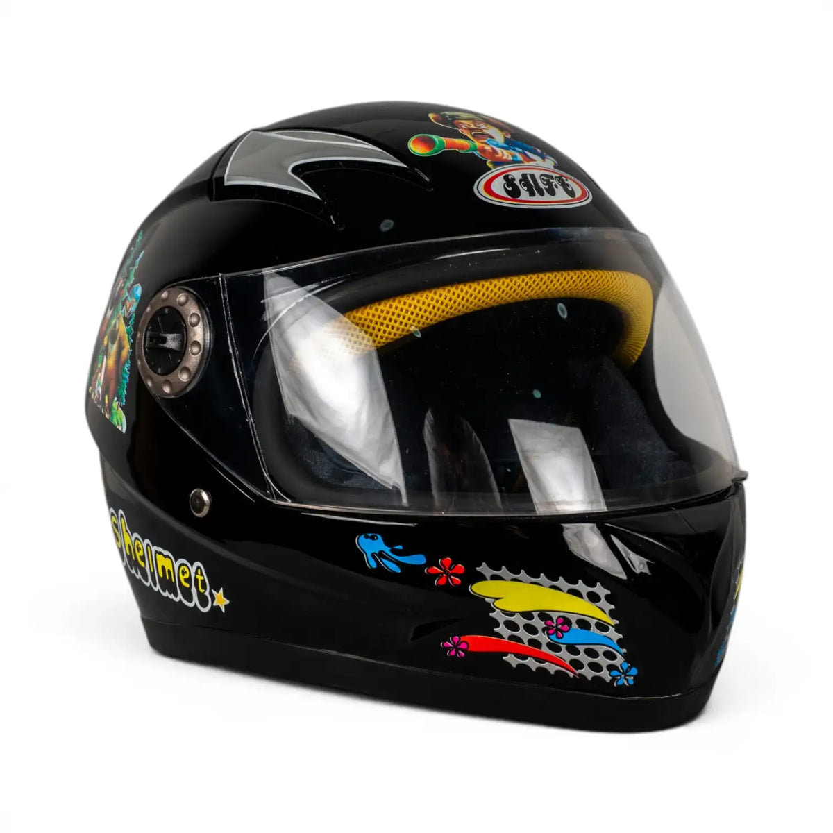 Mp Helmets Ayıcıklı Siyah Çocuk Kaskı