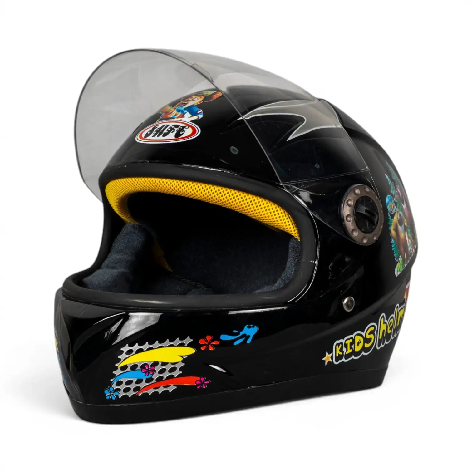 Mp Helmets Ayıcıklı Siyah Çocuk Kaskı