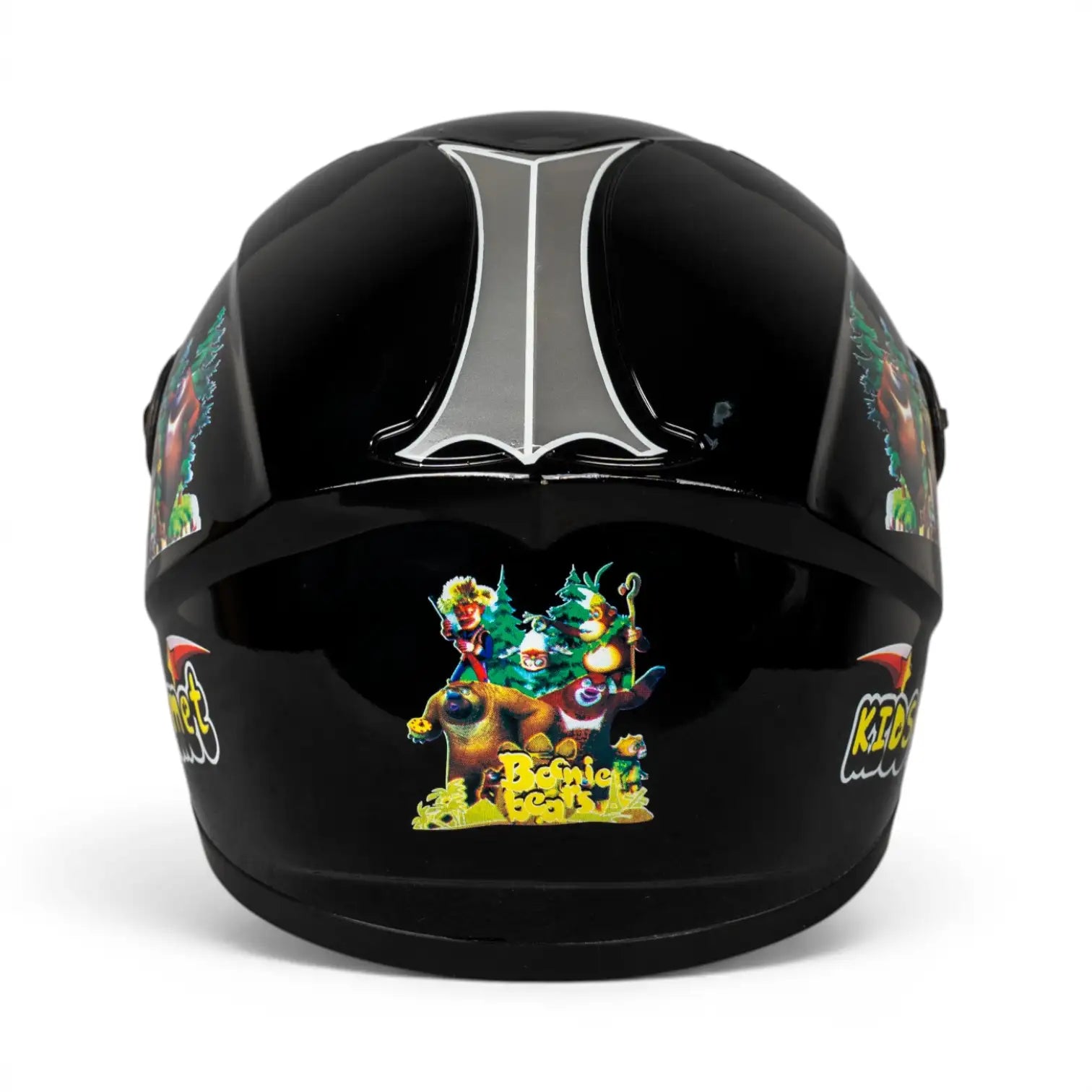 Mp Helmets Ayıcıklı Siyah Çocuk Kaskı