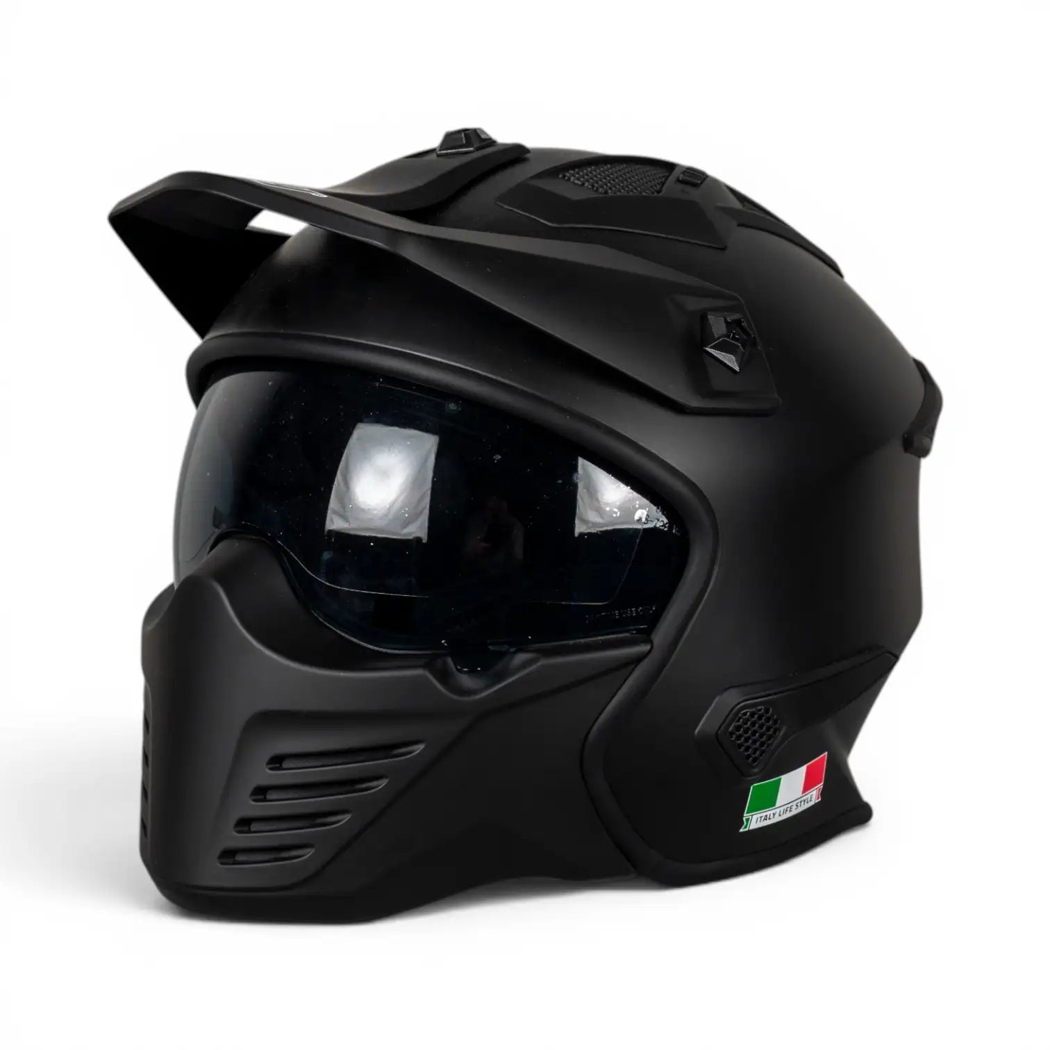 Sway Helmets Tokyo Matt Black Modüler Kask
