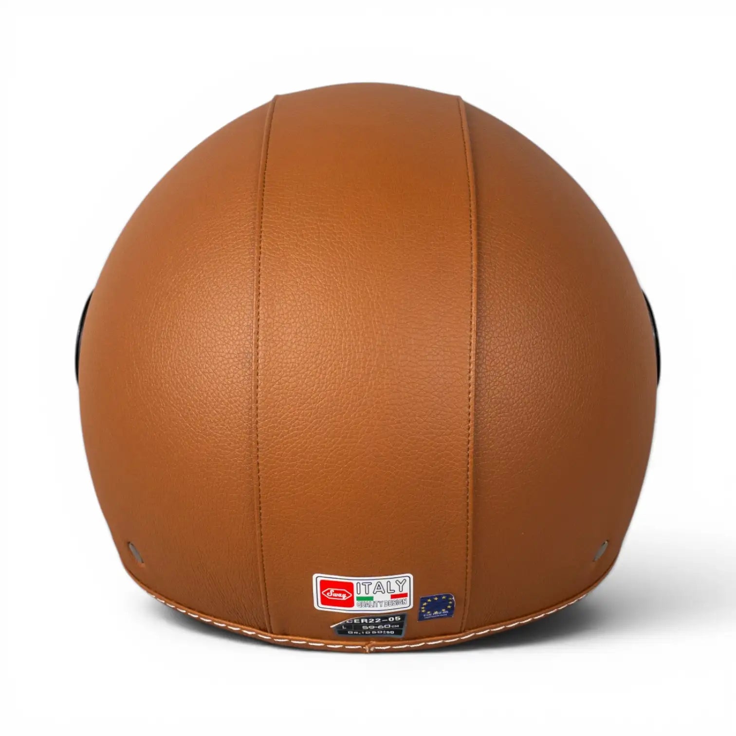 Sway Helmets Brown Leather Açık Kask