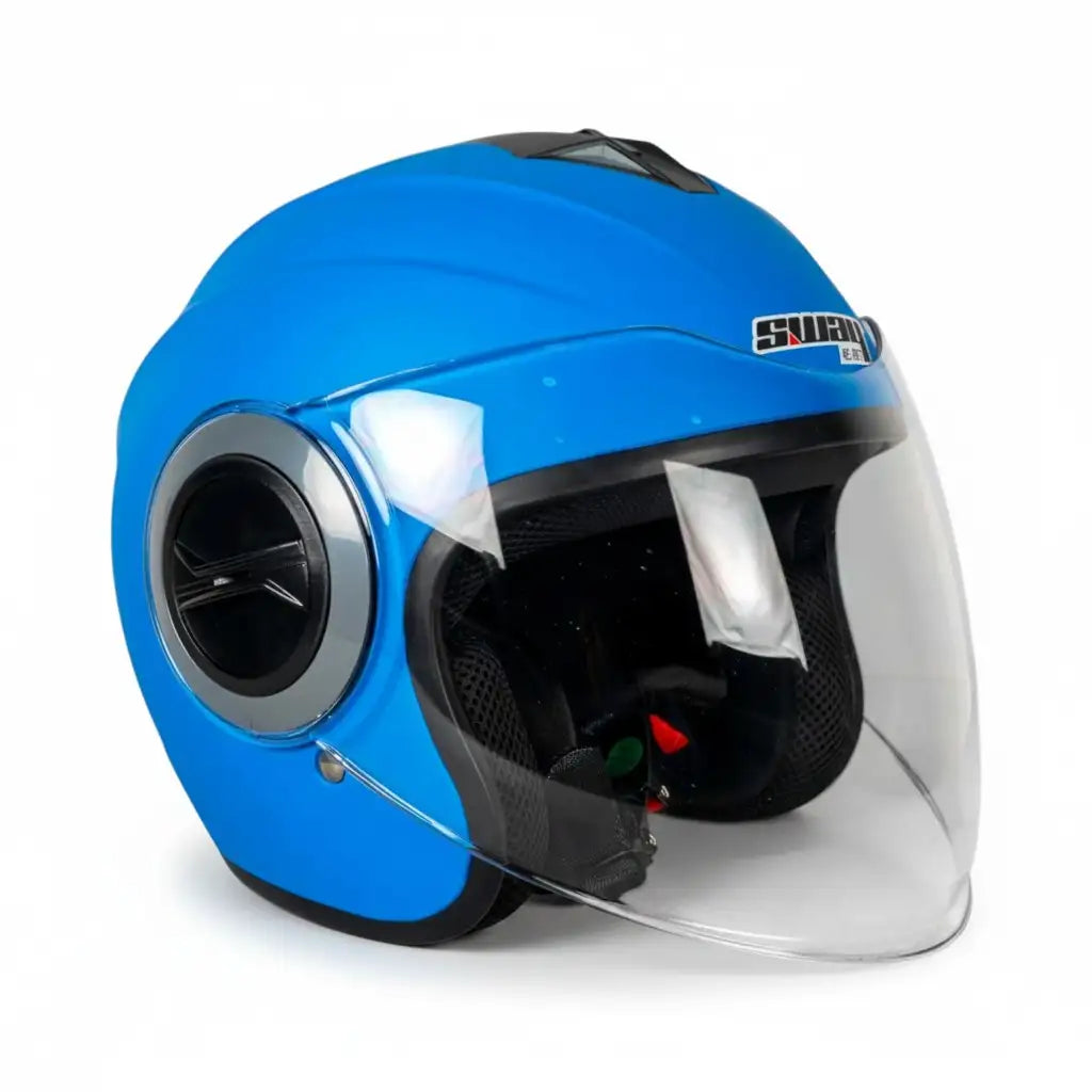Sway Helmets Matt Open Blue Açık Kask