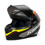 Sway Helmets Nardo Gray With Yellow And Black Kapalı Kask