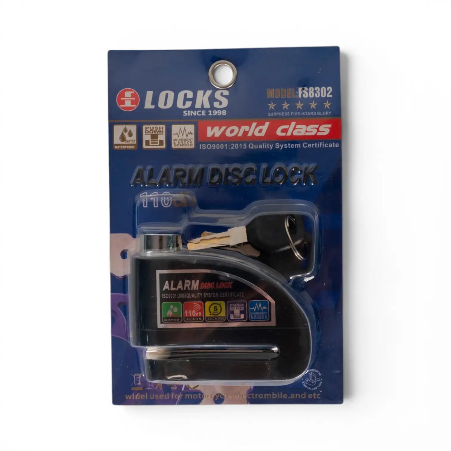 Locks FS8302 Disk Kilit Alarmlı