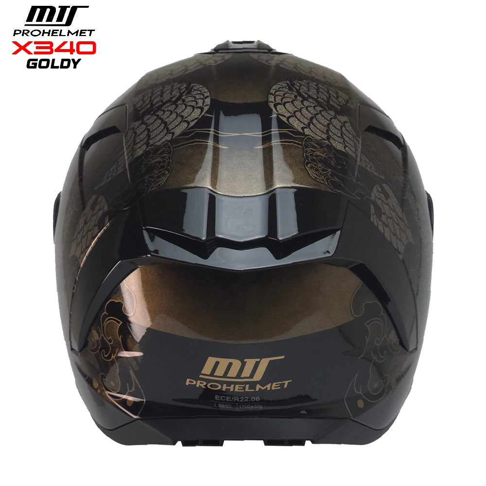 MTS X340 Goldy Full Face Motosiklet Kaskı