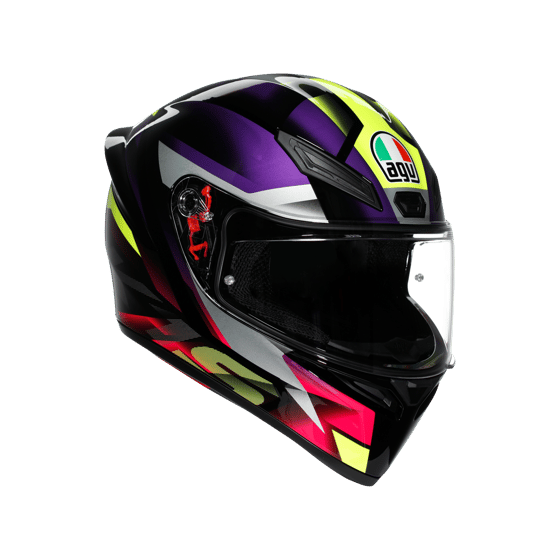 AGV K1 S Fastlap Black Purple Pink Full Face Motosiklet Kaskı