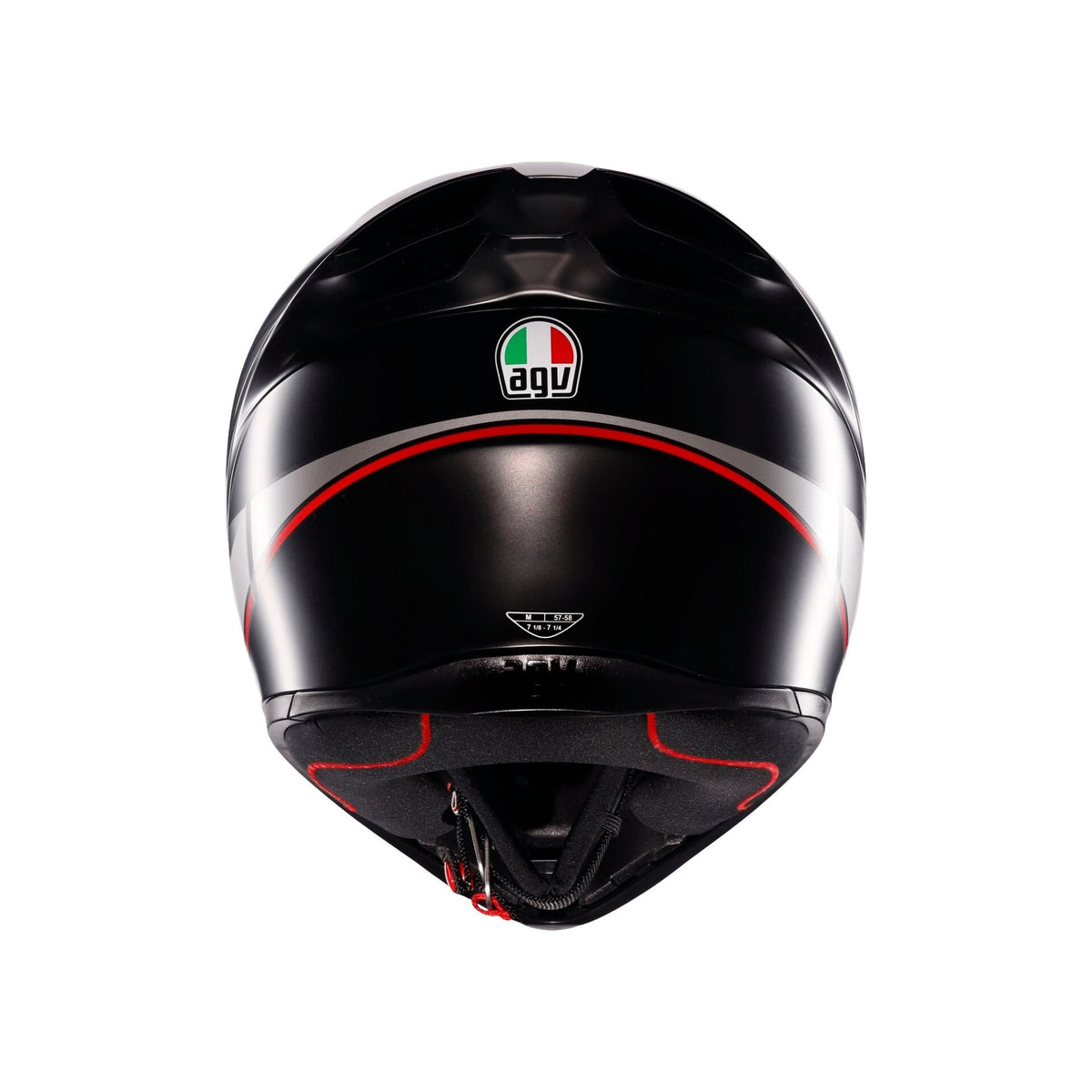 AGV K1 S Lap Matt Black Grey Red Full Face Motosiklet Kaskı
