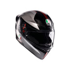 AGV K1 S Lap Matt Black Grey Red Full Face Motosiklet Kaskı