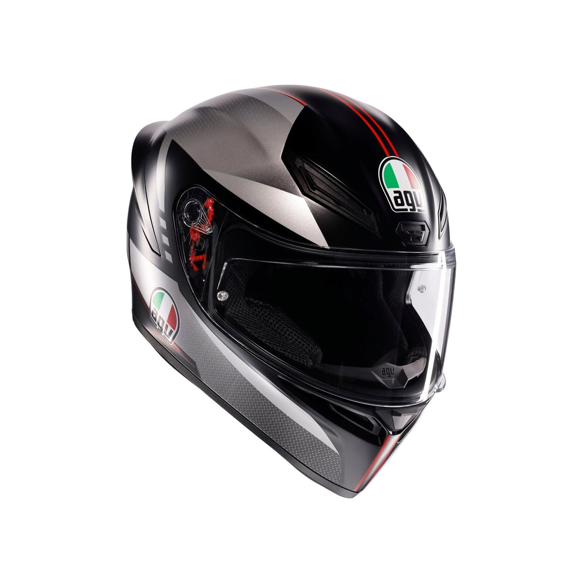 AGV K1 S Lap Matt Black Grey Red Full Face Motosiklet Kaskı