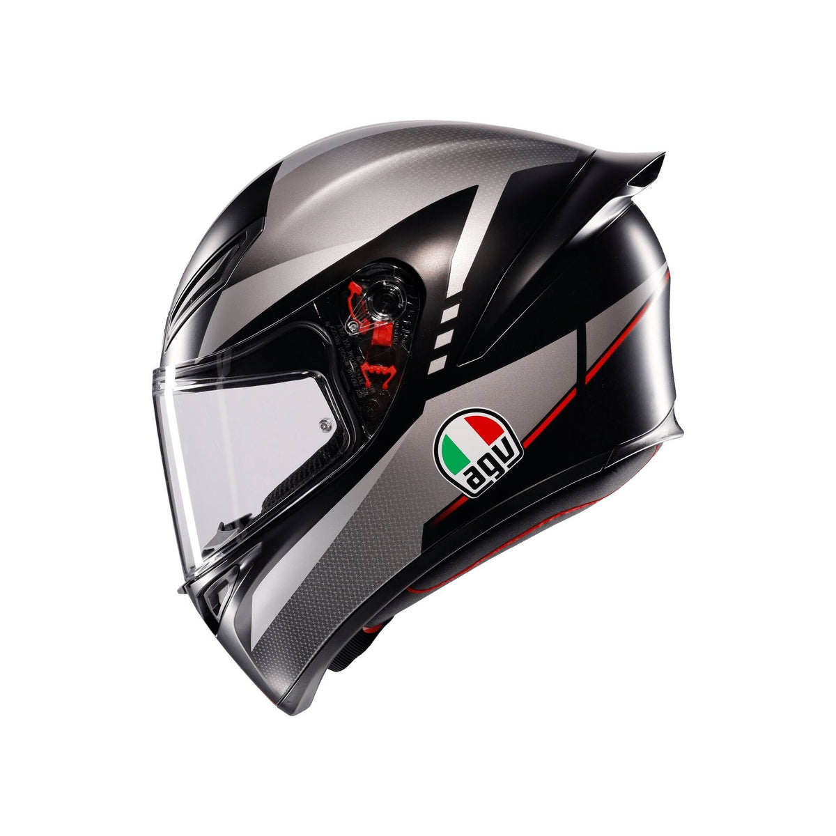 AGV K1 S Lap Matt Black Grey Red Full Face Motosiklet Kaskı