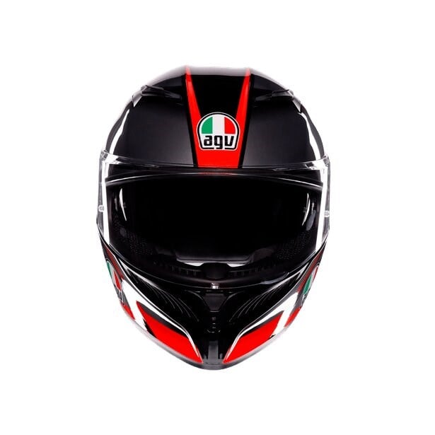 AGV K3 MPLK Striga Black Grey Red Full Face Motosiklet Kaskı