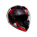 AGV K3 MPLK Striga Black Grey Red Full Face Motosiklet Kaskı