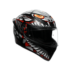 AGV K1 S E2206 Lyzard Matt Black Grey Red Full Face Motosiklet Kaskı