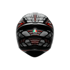 AGV K1 S E2206 Lyzard Matt Black Grey Red Full Face Motosiklet Kaskı