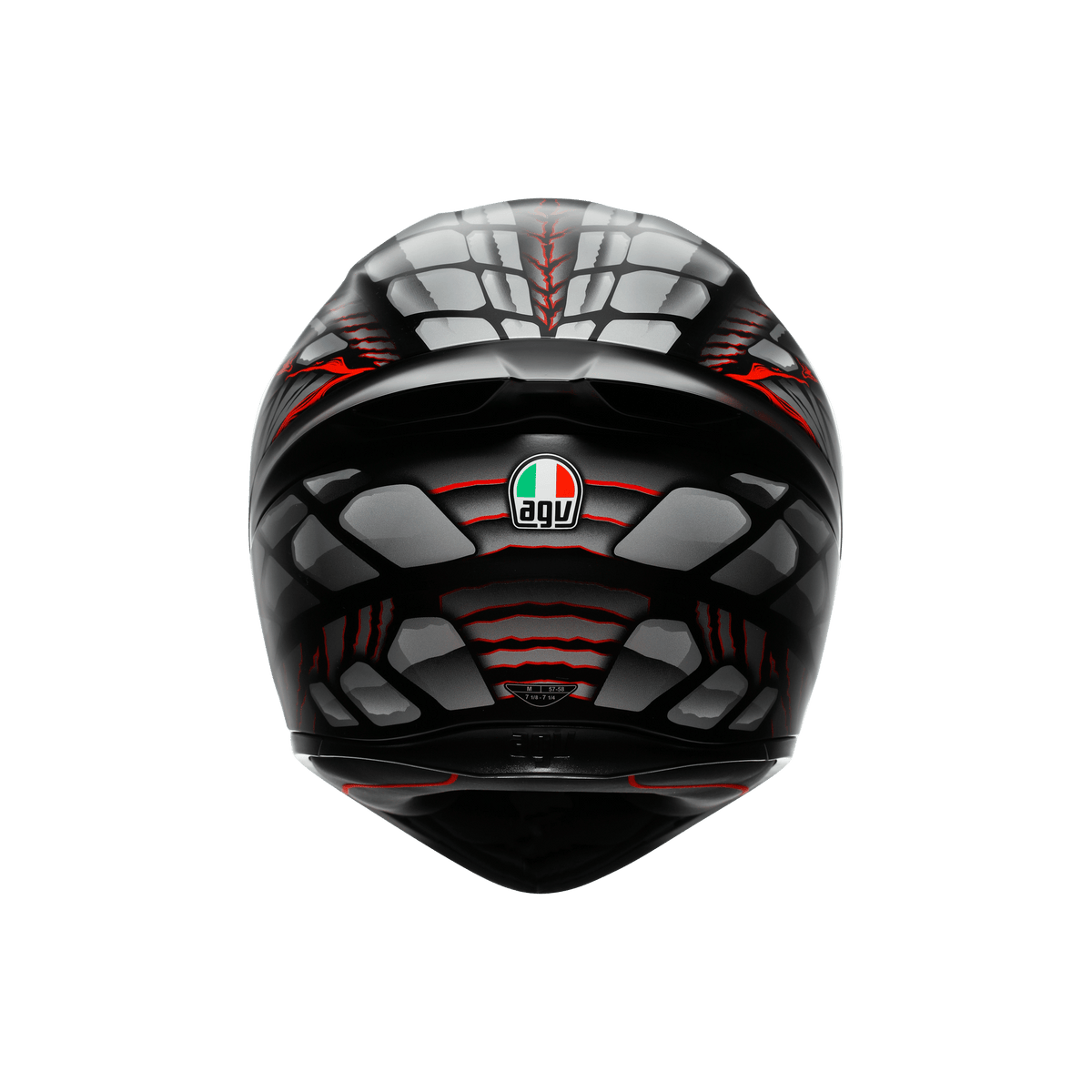 AGV K1 S E2206 Lyzard Matt Black Grey Red Full Face Motosiklet Kaskı